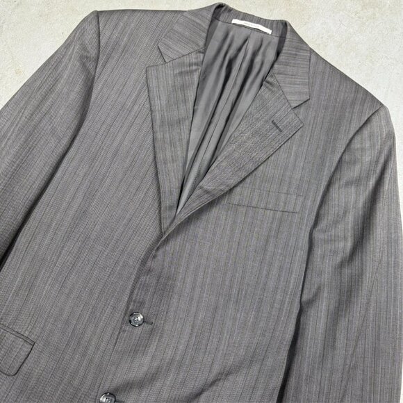 Hickey Freeman Blazer 100% Worsted Wool Grey Made in USA 42L - Picture 2 of 8